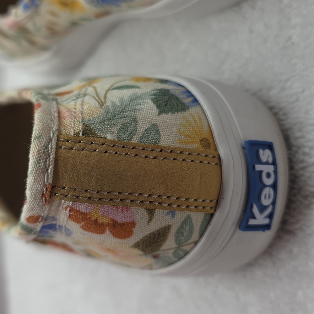Keds × Rifle Paper Co. Double Decker Wild Wood Floral Sneaker Ladies 9.5 In VGuc - Picture 10 of 16